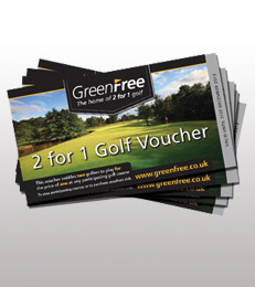 Five GreenFree 2 for 1 
                    Golf Vouchers